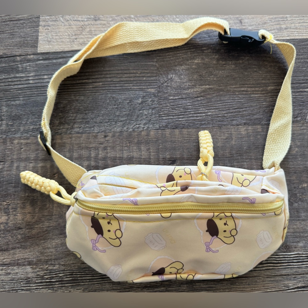 Girls Sanrio Pompompurin waist sling bag pouch purse new